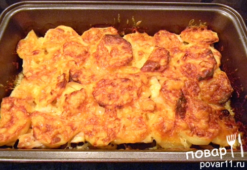 Картофельная запеканка с курицей