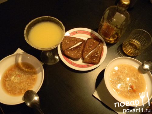 Рецепт Дзосуй - японский суп с крабом, рисом и яйцом