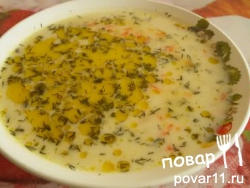 Сырный суп с курицей