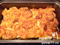 Картофельная запеканка с курицей 